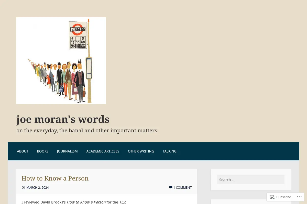 joe moran's words