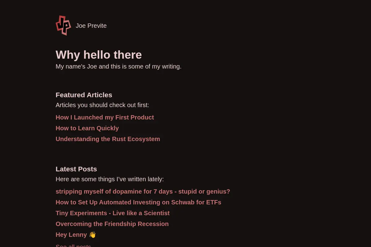 Joe Previte's Site