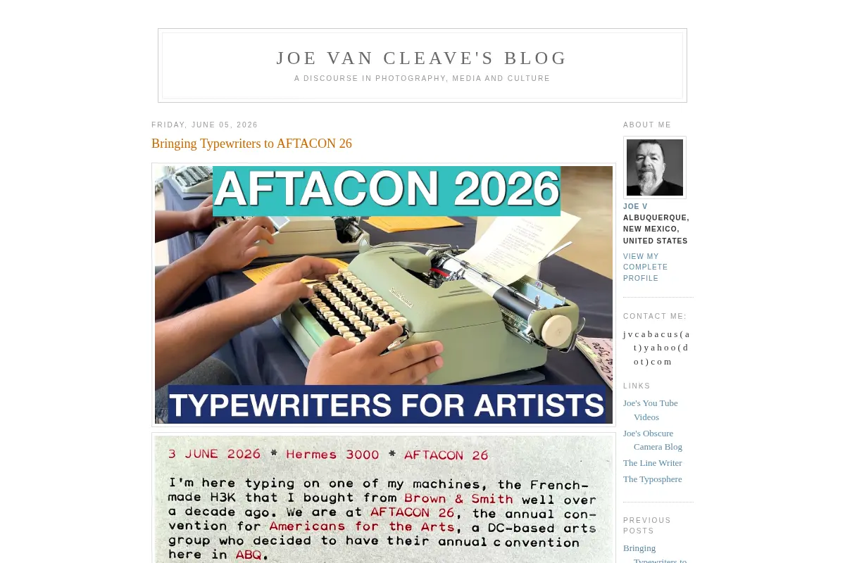 Joe Van Cleave's Blog