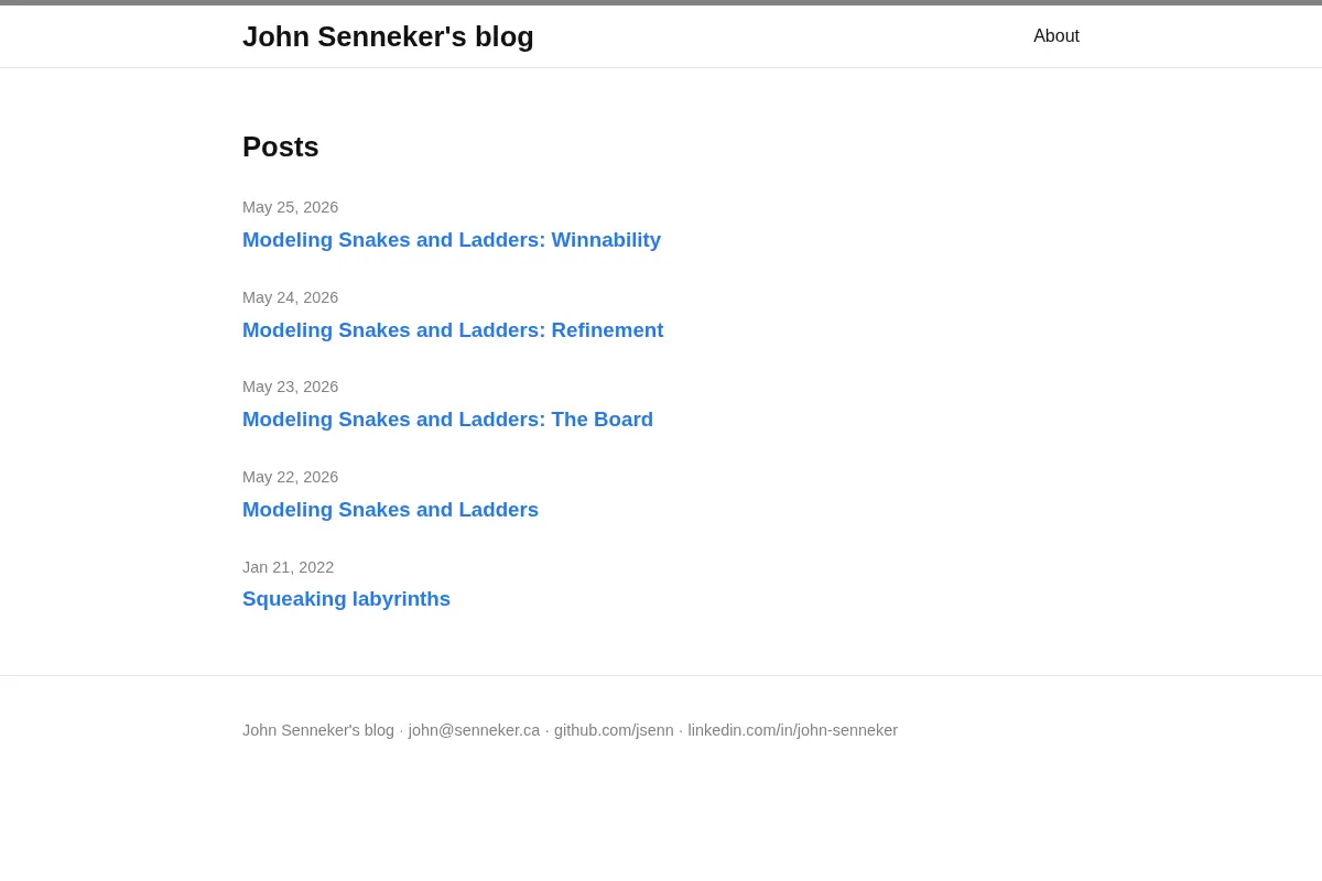 John Senneker's blog