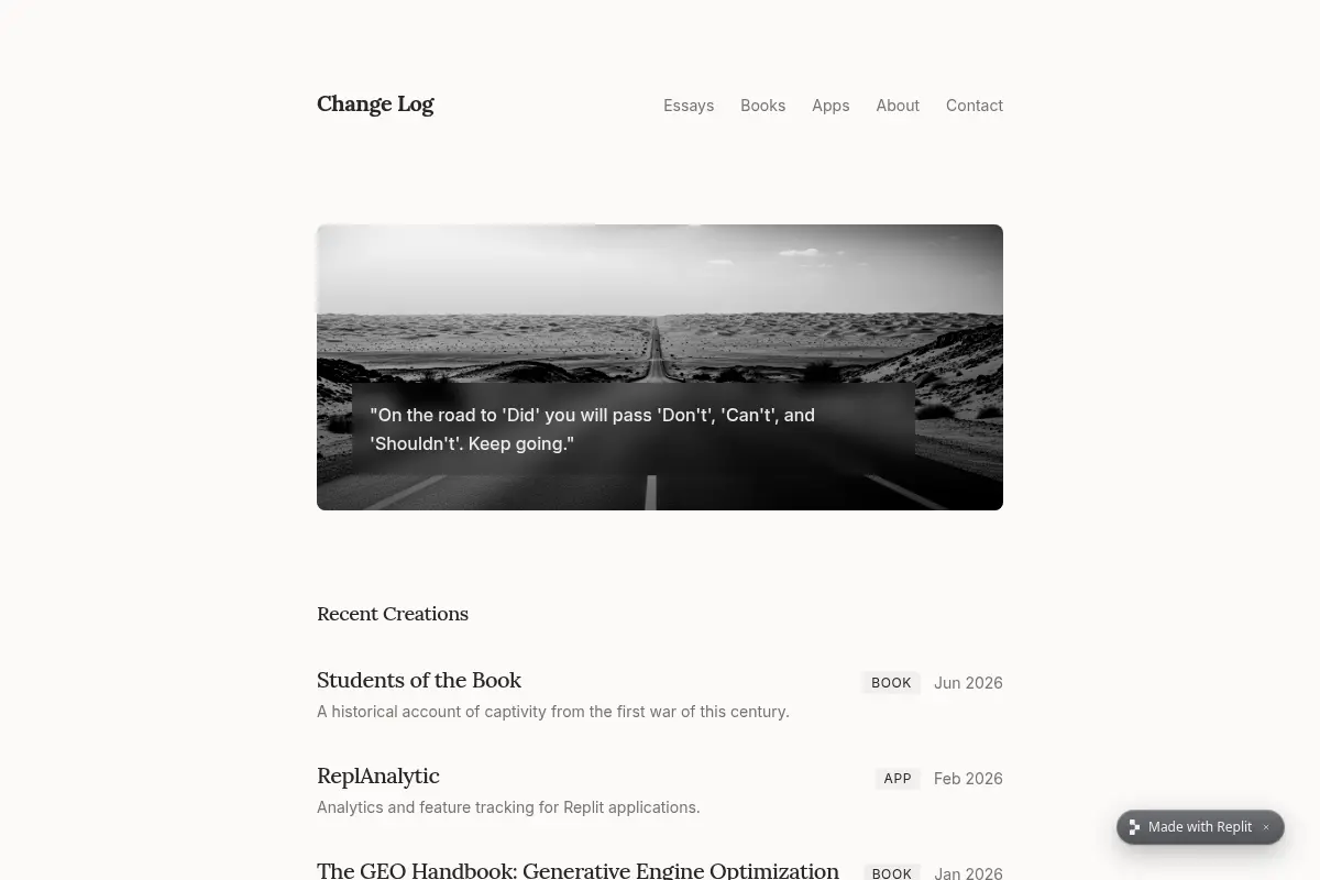 Change Log — John Brennan