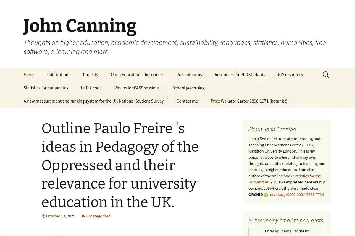 John Canning's Blog