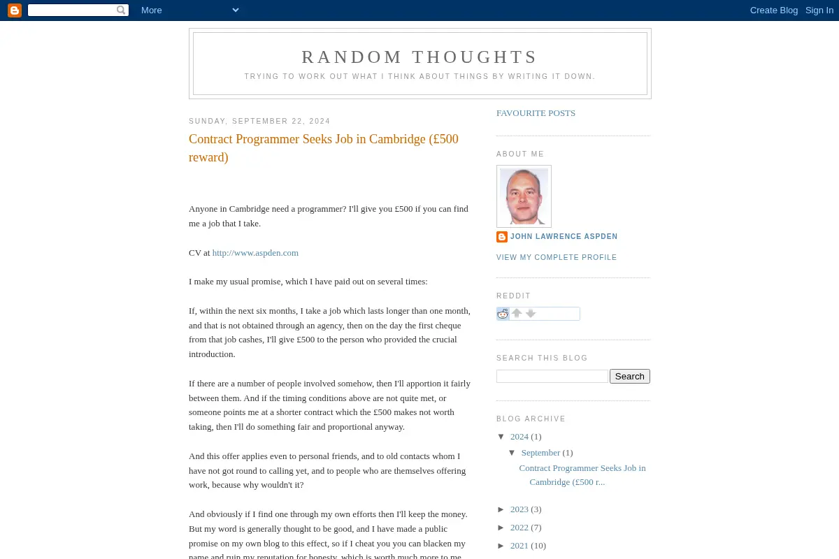 Random Thoughts