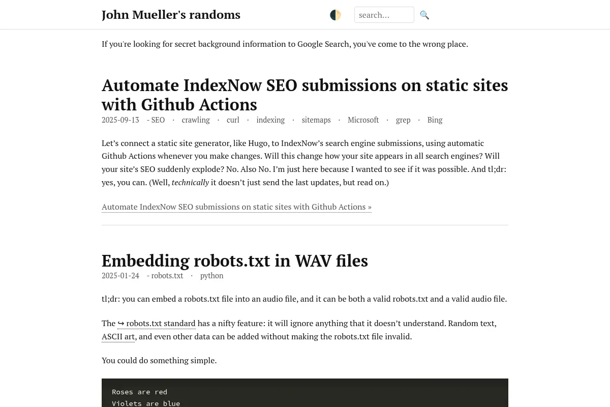 John Mueller's randoms