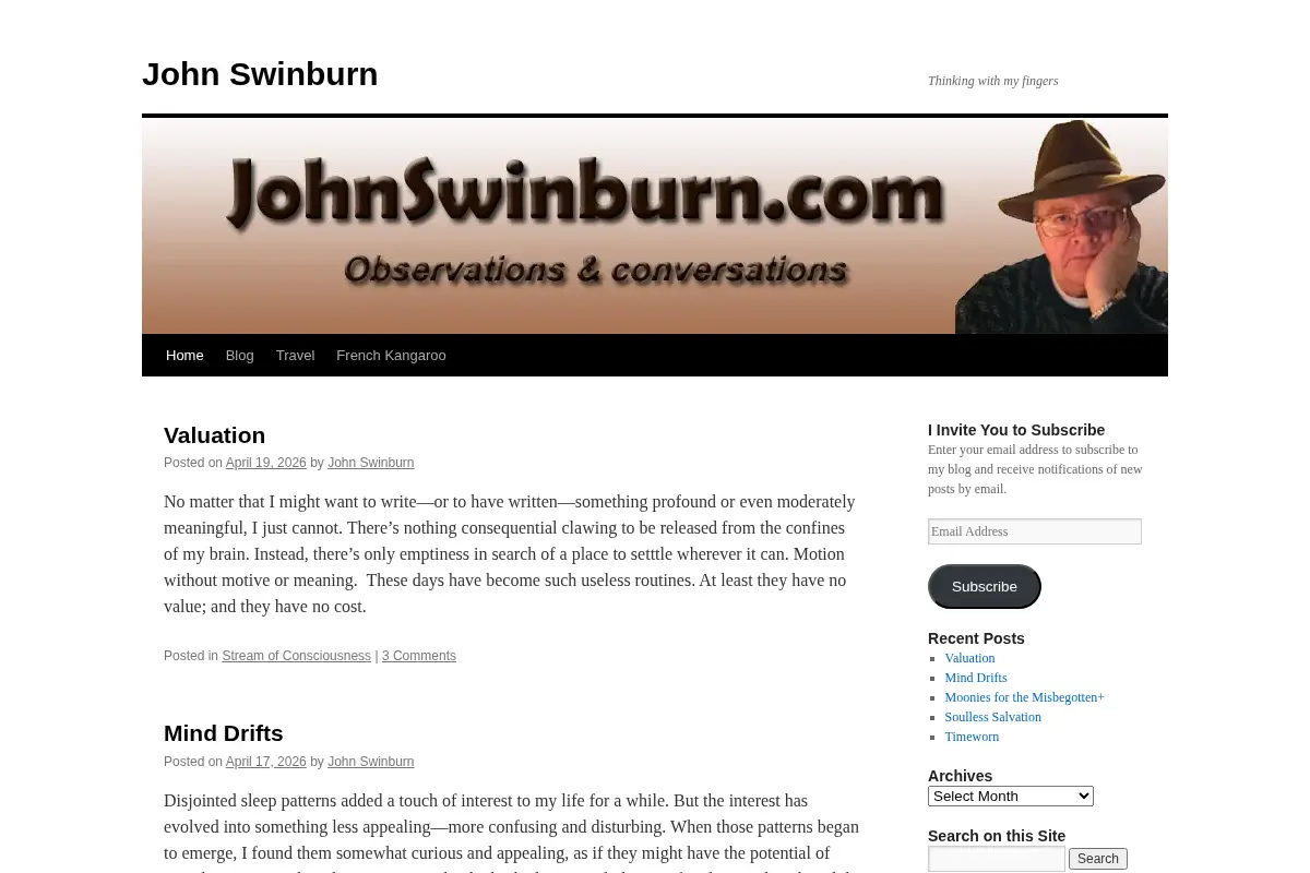 John Swinburn | Thinking with my fingers