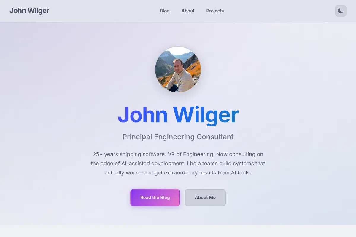 John Wilger — Senior Engineering Leader & Principal Engineering Consultant
