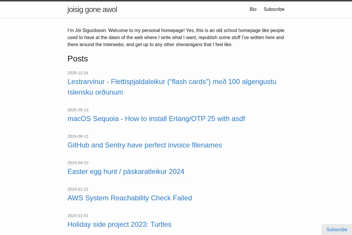 Posts | joisig gone awol