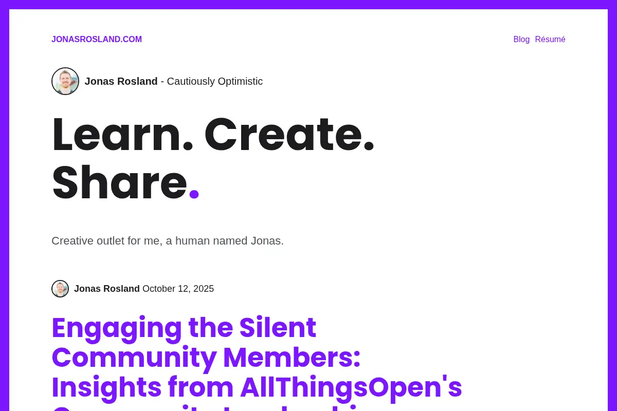 Learn. Create. Share