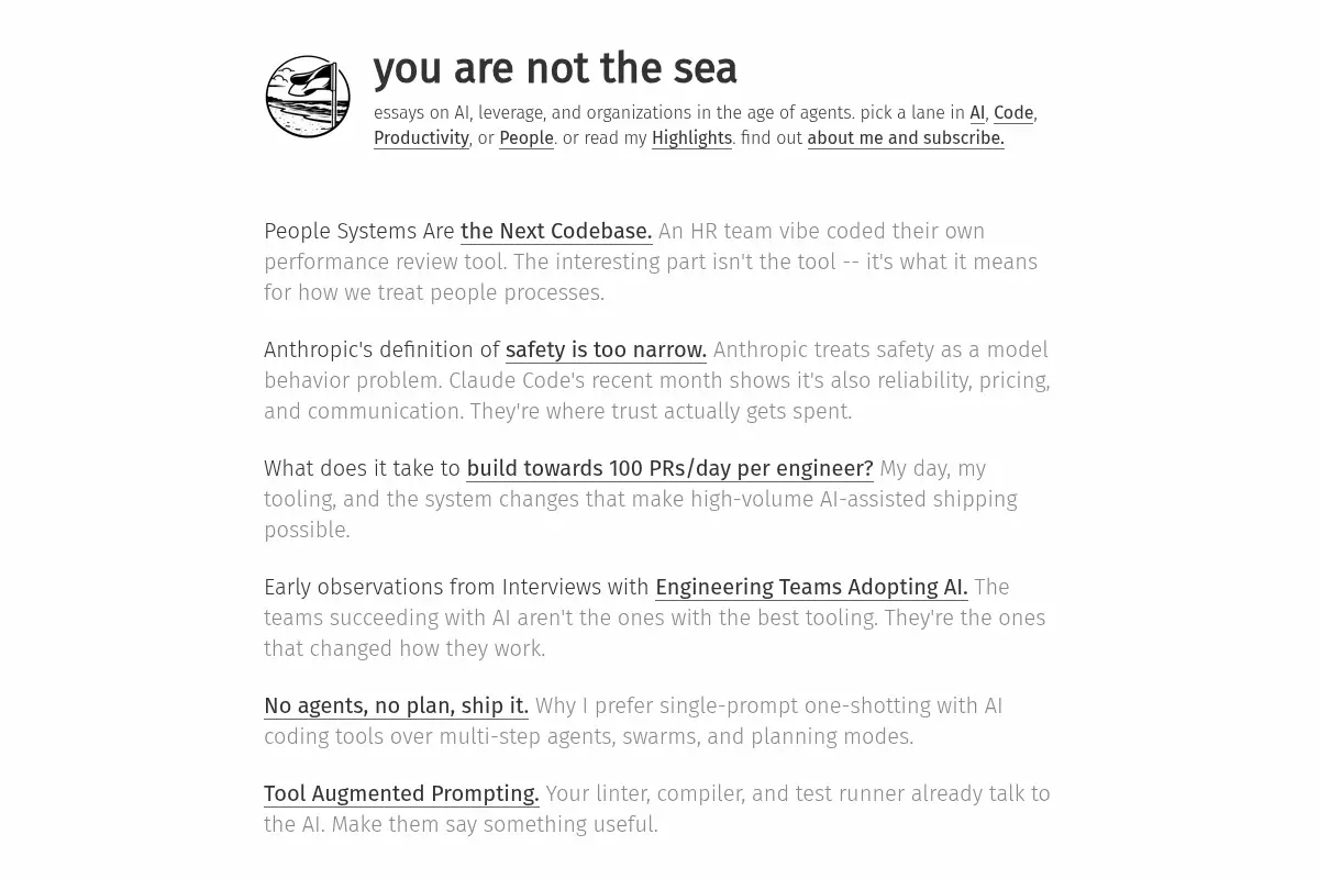 you are not the sea