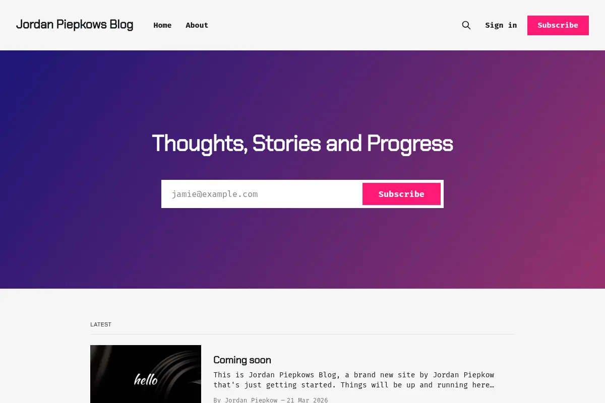 Jordan Piepkows Blog
