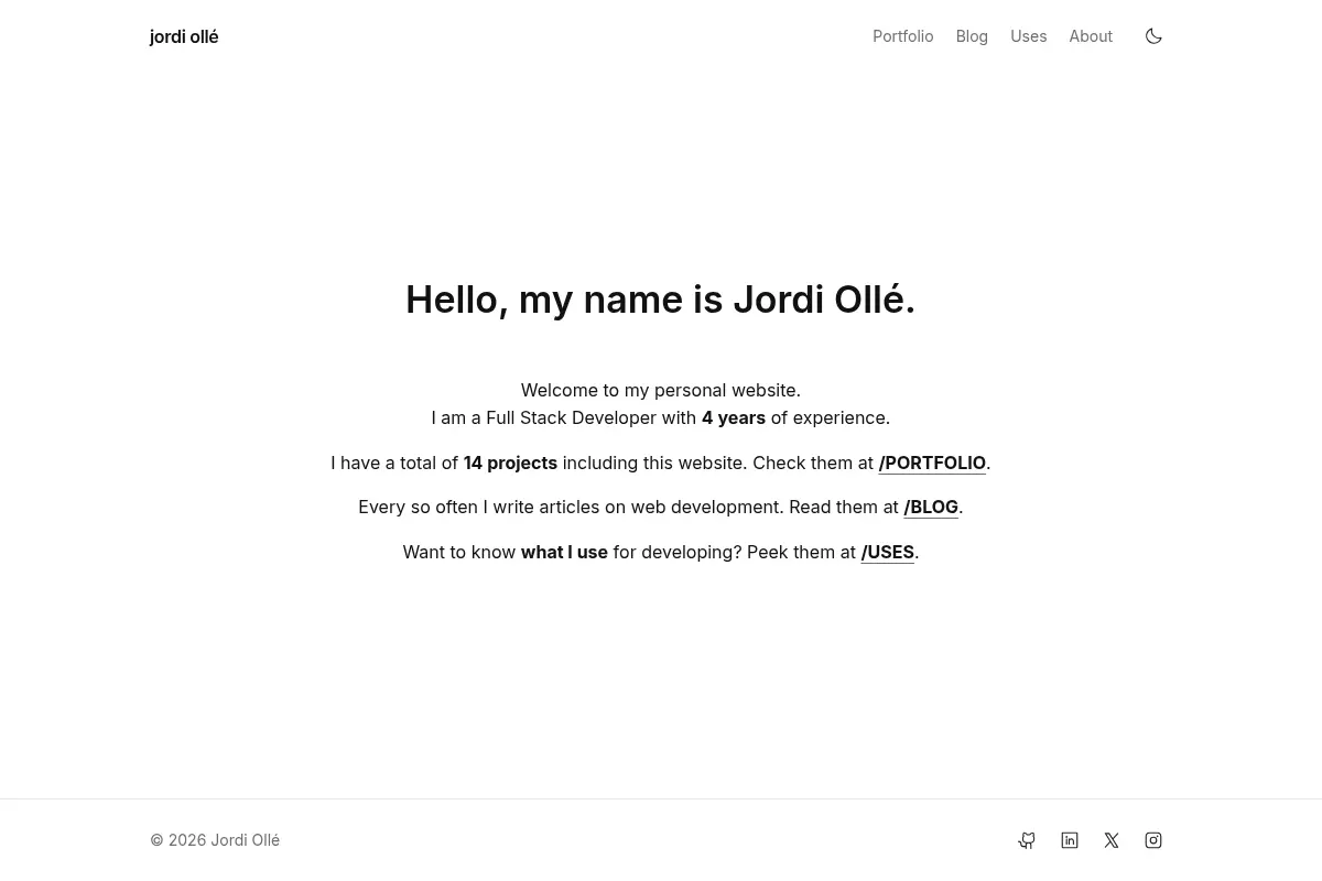 Jordi Ollé | Full Stack Developer