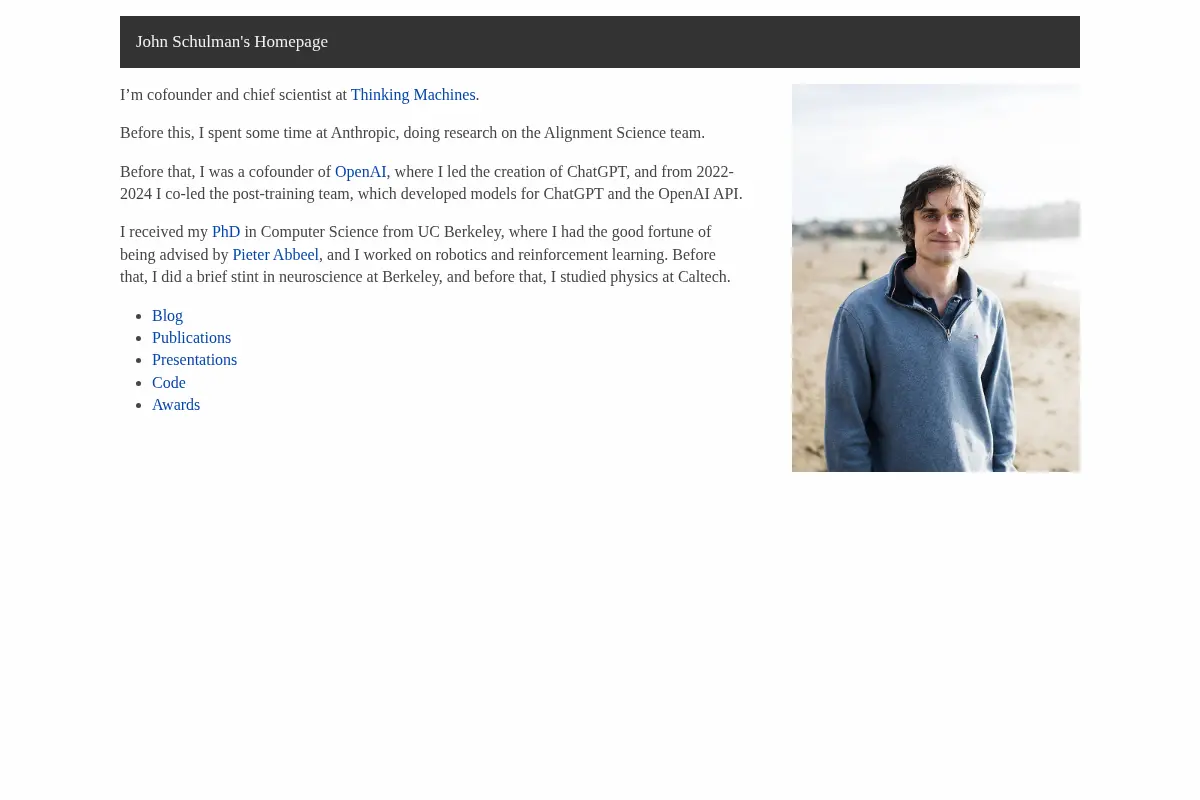 John Schulman's Homepage