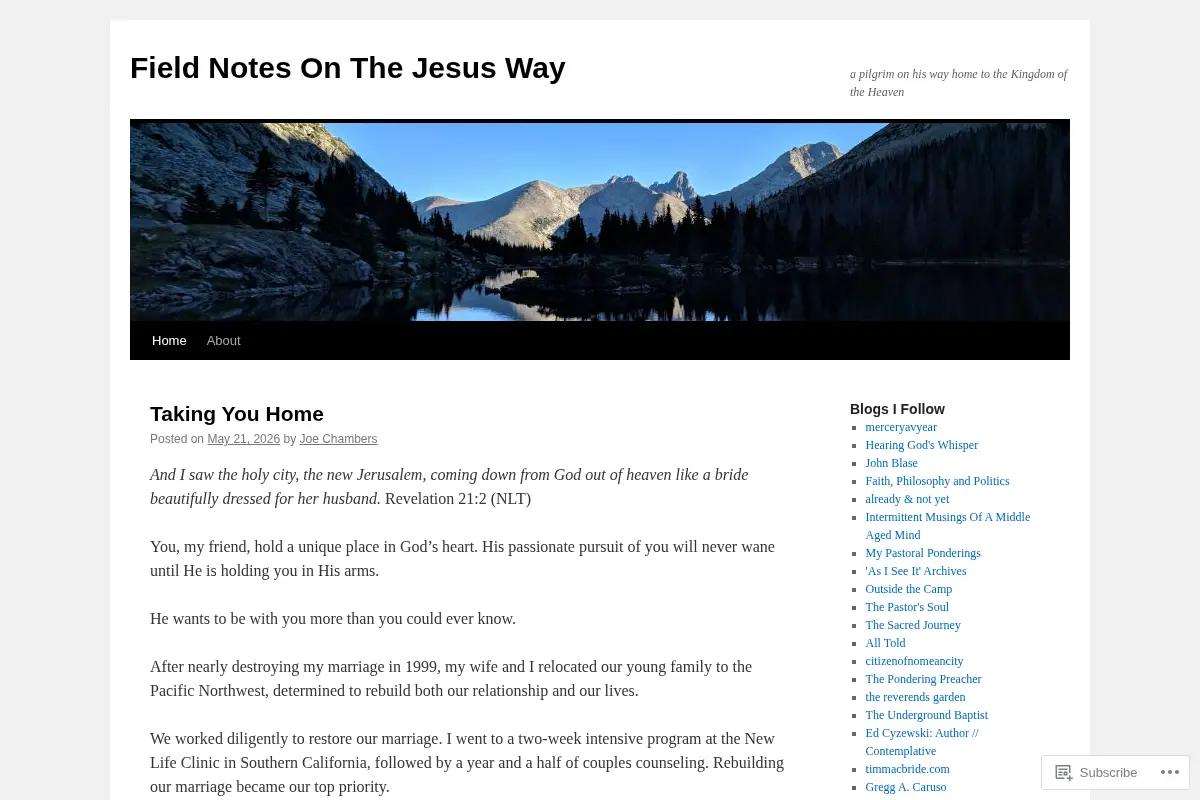 Field Notes On The Jesus Way