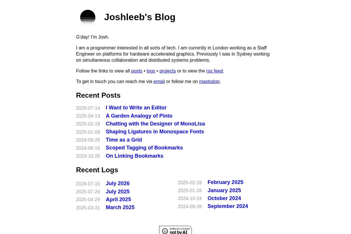 Joshleeb's Blog