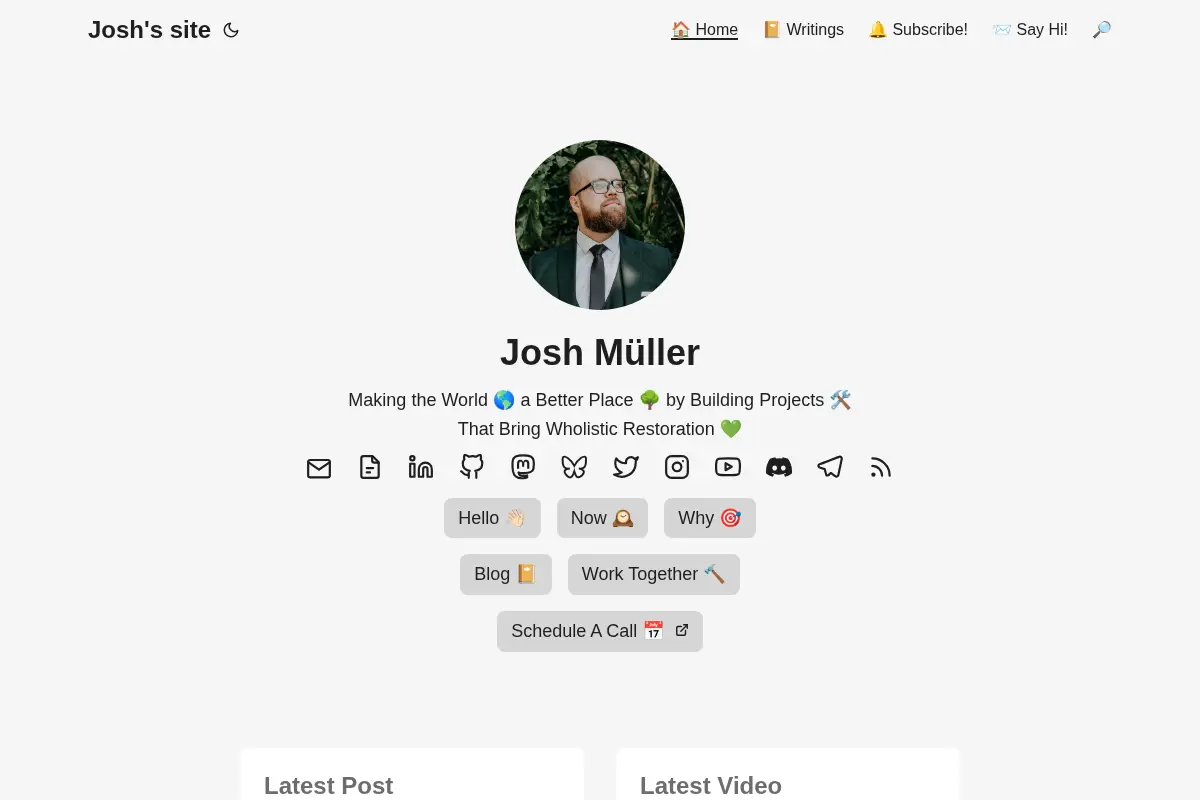 Josh Müller — Personal Website