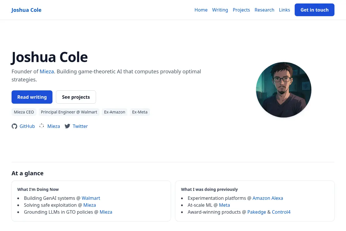 Joshua Cole's Website