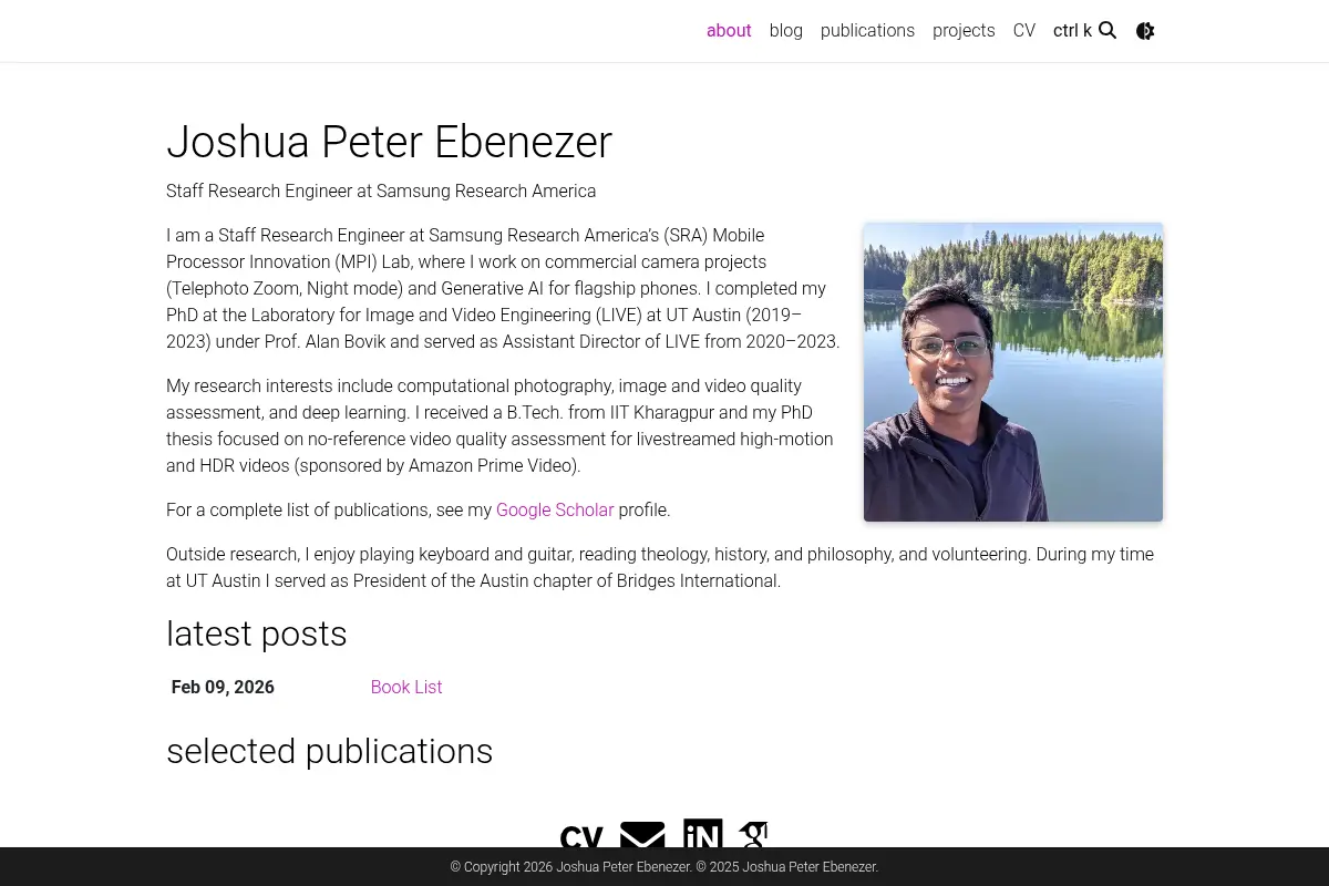 Joshua Peter Ebenezer