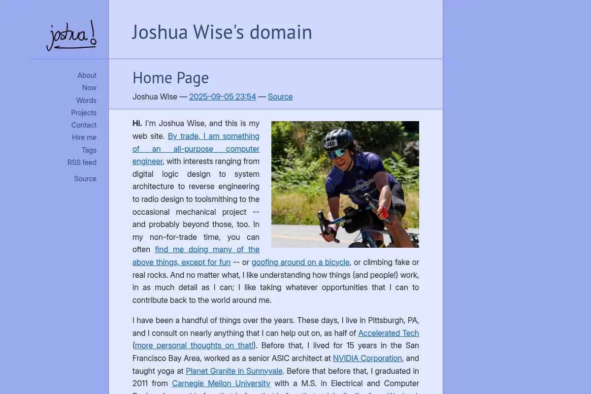 Joshua Wise's domain