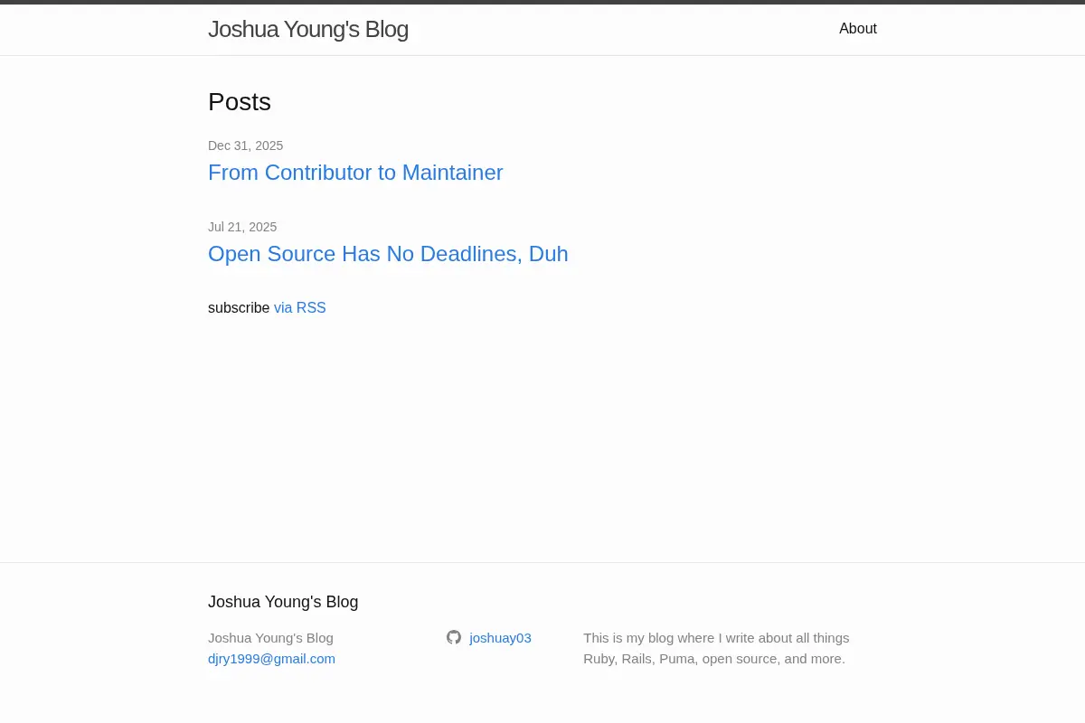 Joshua Young's Blog