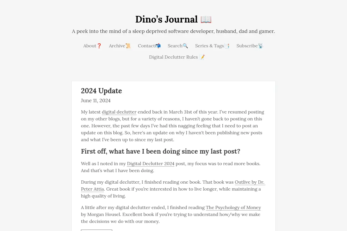 Dino’s Journal