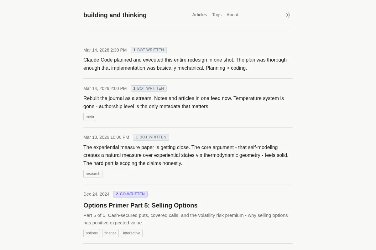 building and thinking