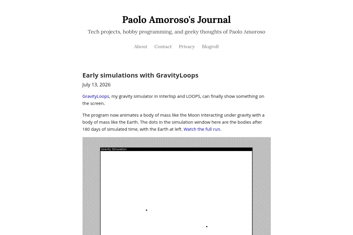 Paolo Amoroso's Journal
