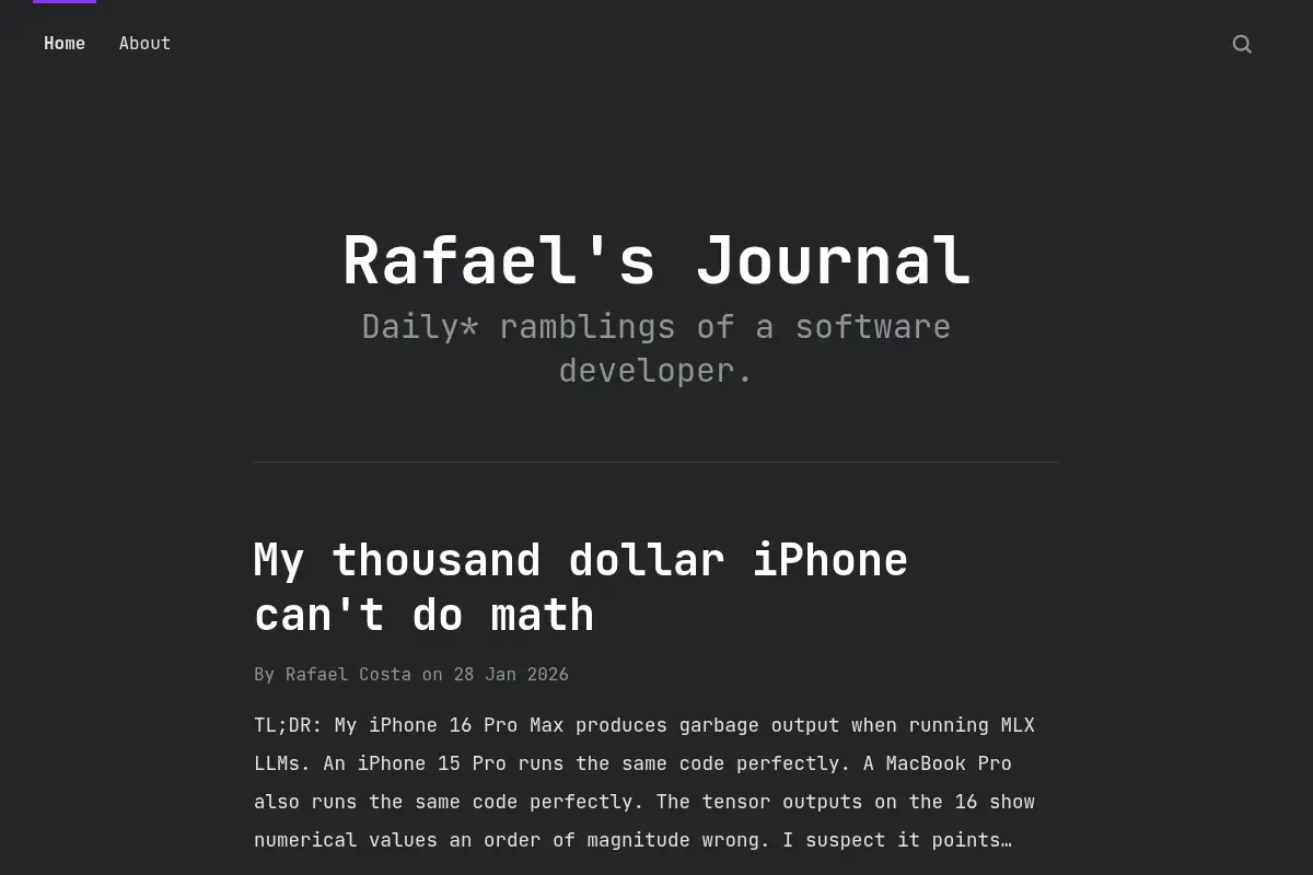 Rafael's Journal