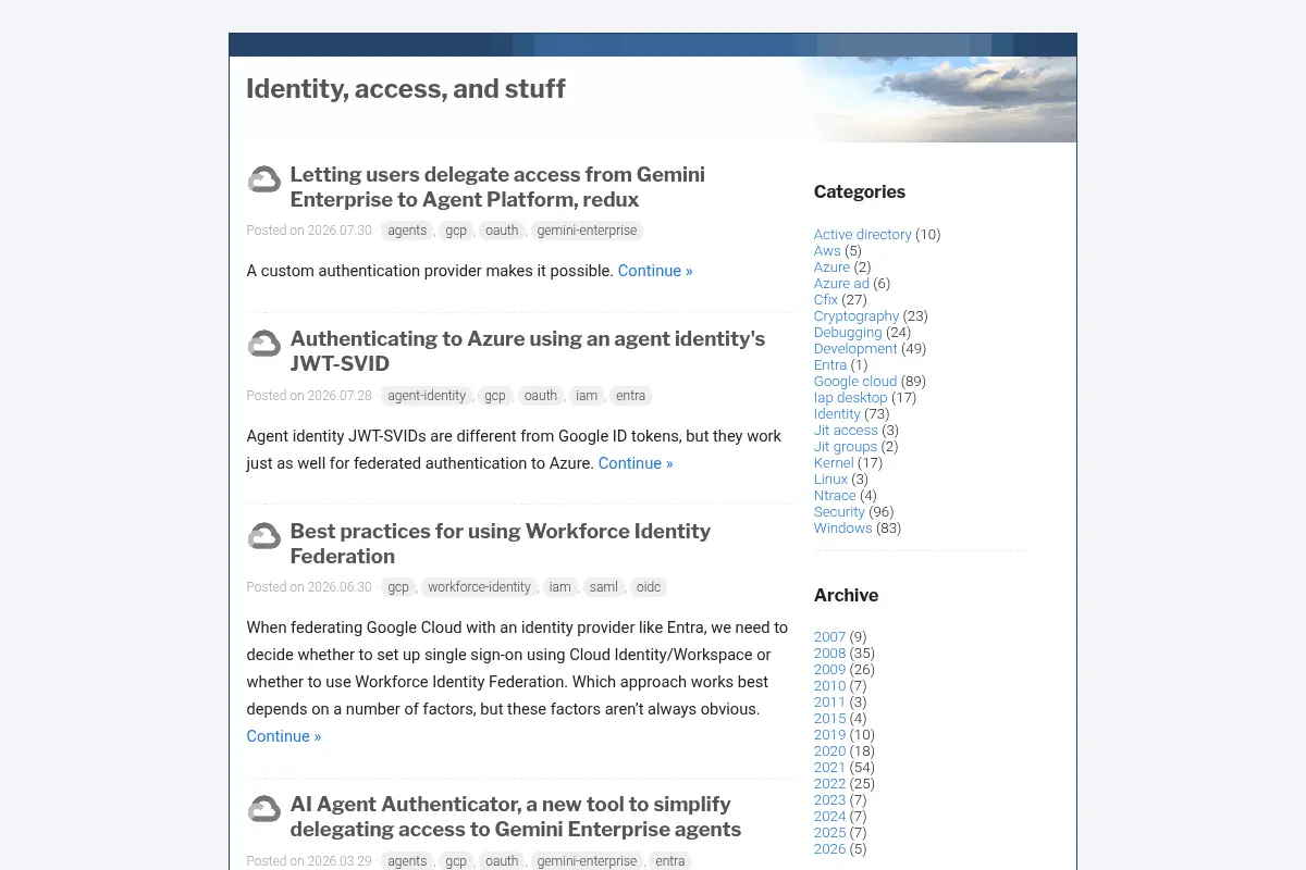 Identity, access, and stuff