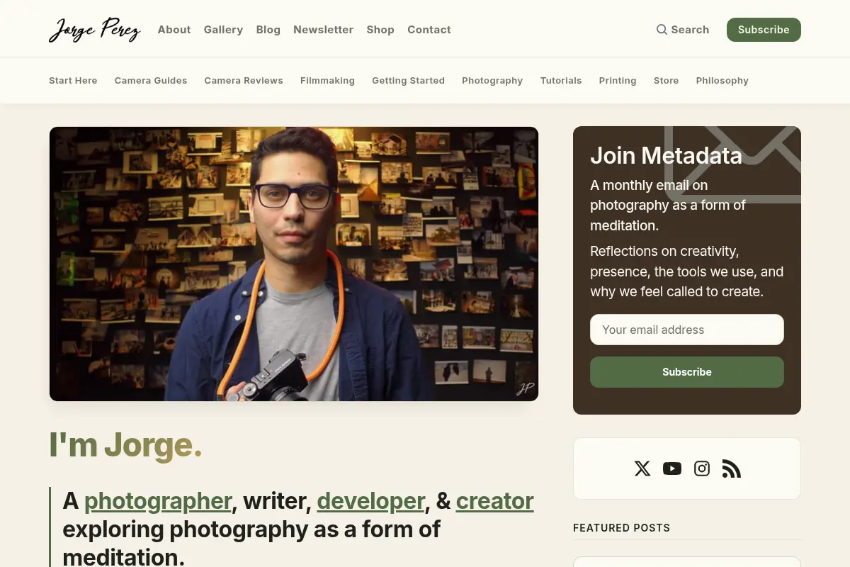 Jorge Perez | Photographer, Writer & Creator