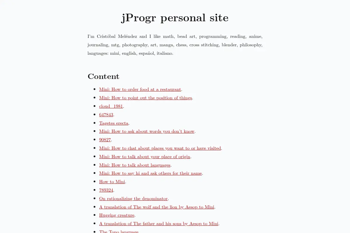 jProgr personal site
