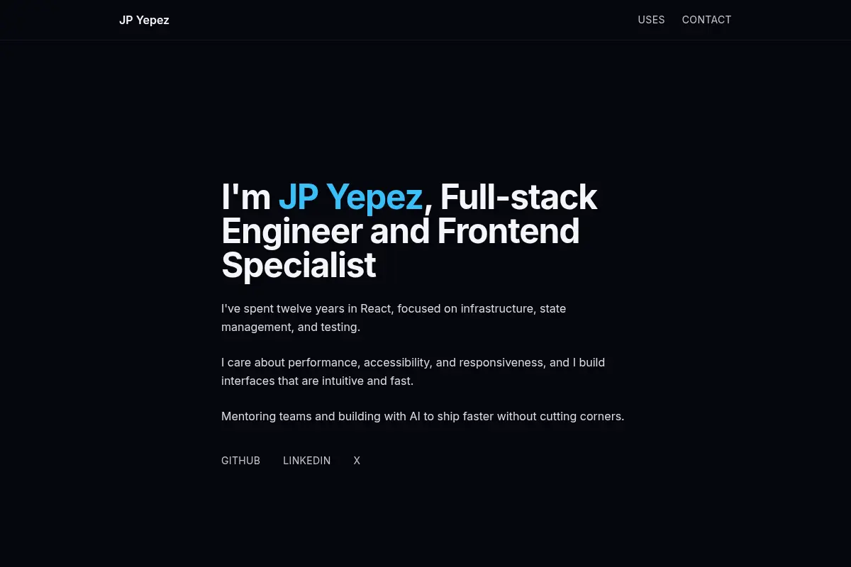 JP Yepez — Full-stack Engineer