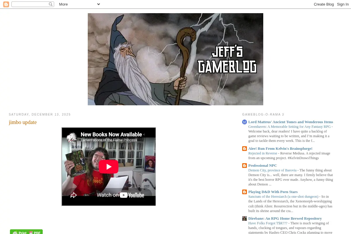 Jeff's Gameblog