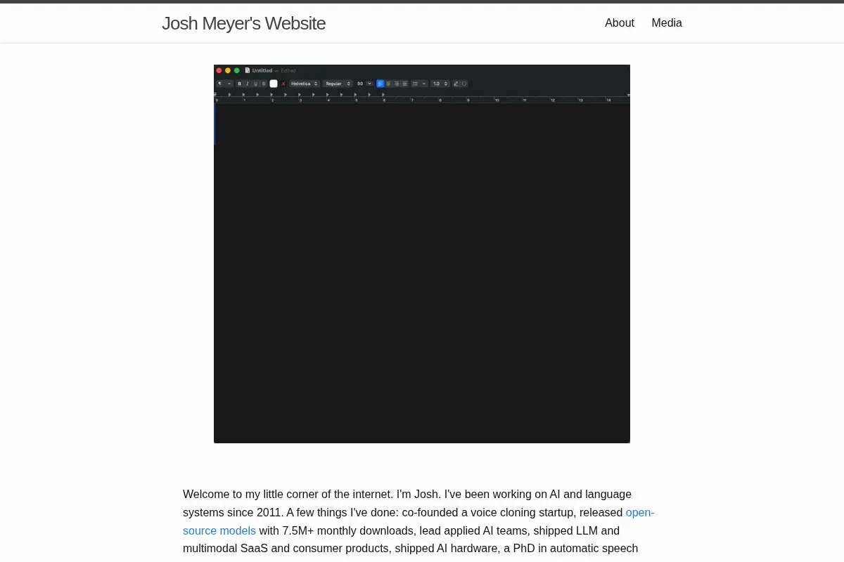 Josh Meyer's Website