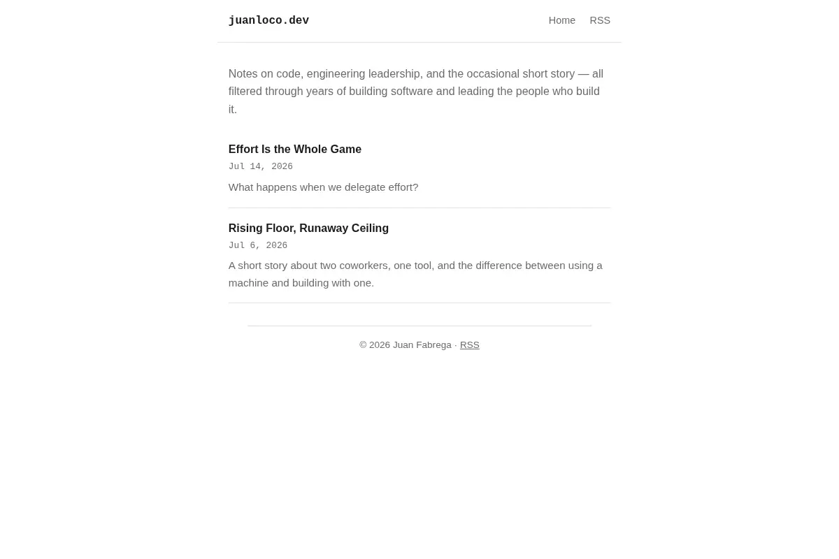 juanloco.dev — notes from a player-coach