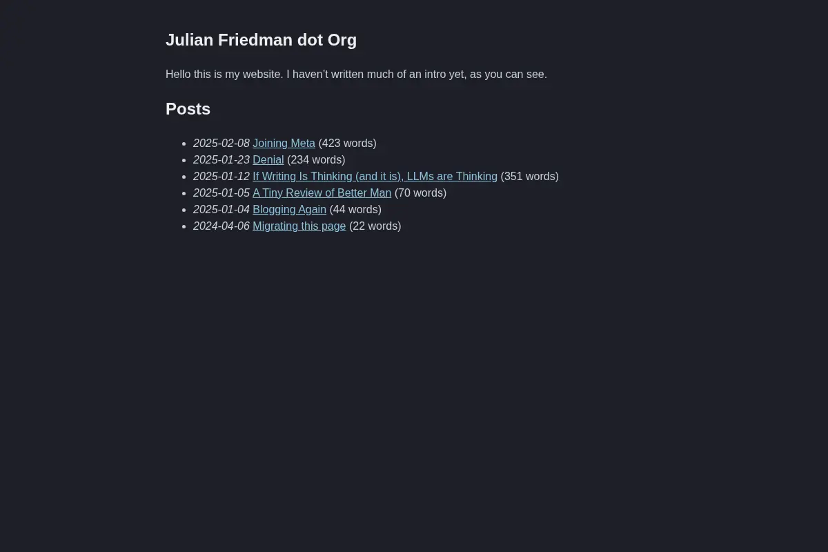 Julian Friedman dot Org