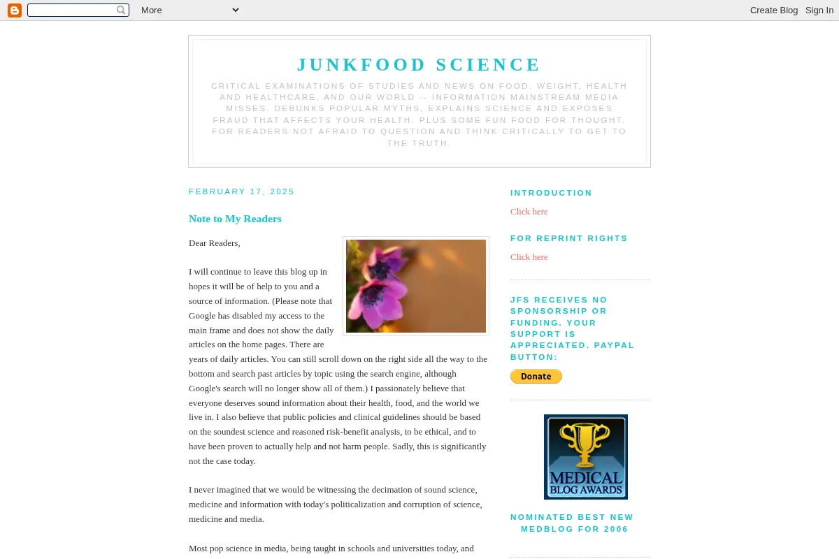 Junkfood Science