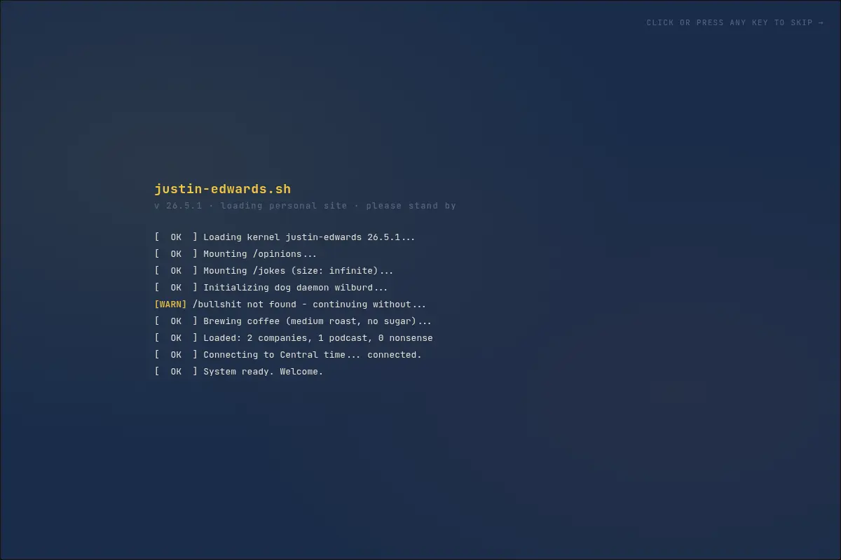About - Justin Edwards