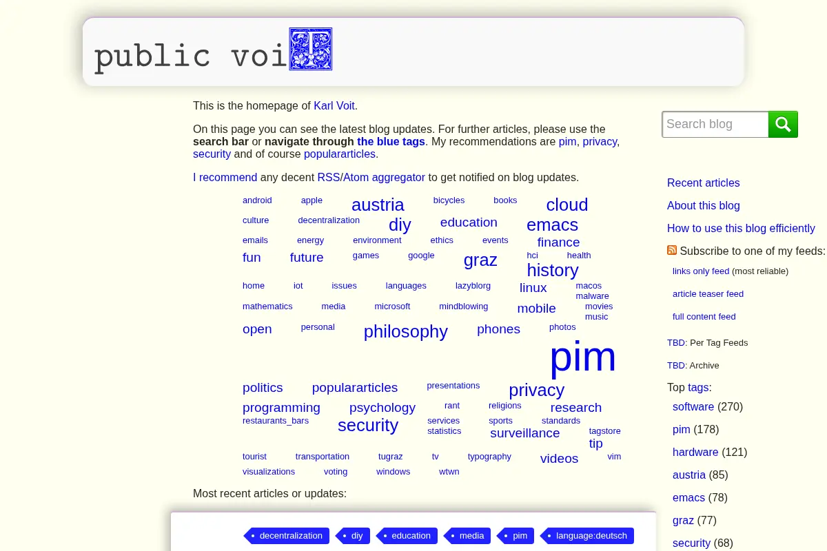 Karl Voit's Homepage