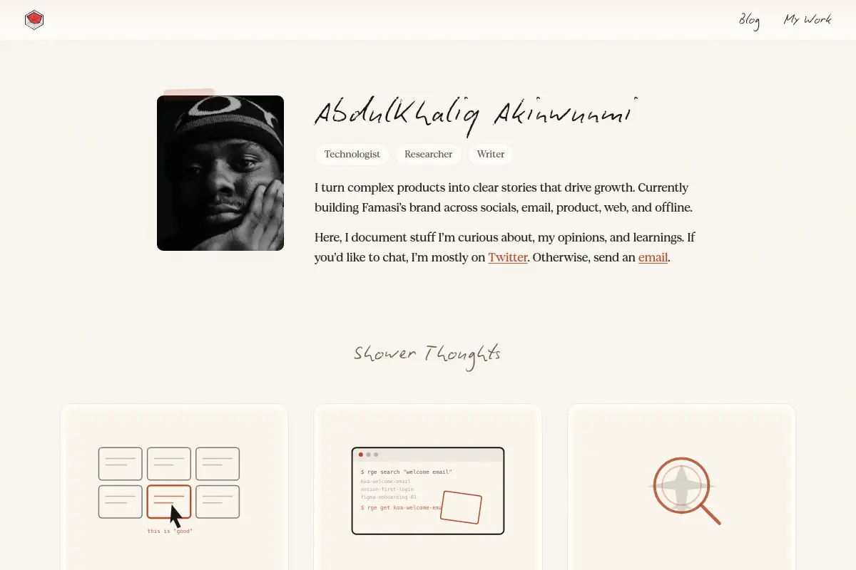AbdulKhaliq Akinwunmi — Technologist, Researcher & Writer