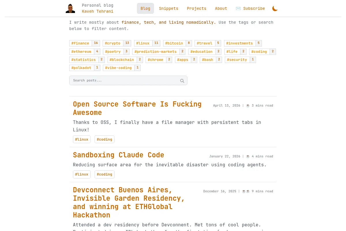 Kaveh's Blog
