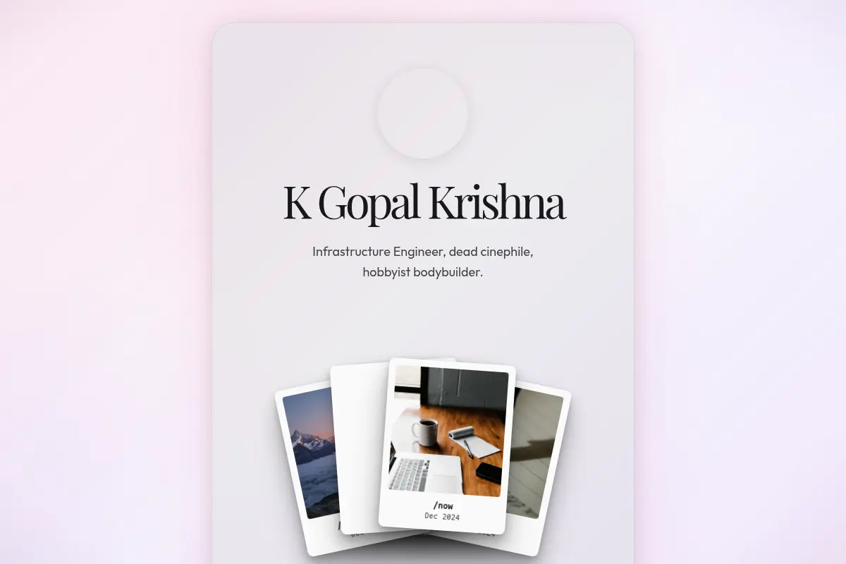 K Gopal Krishna's Public Repertoire