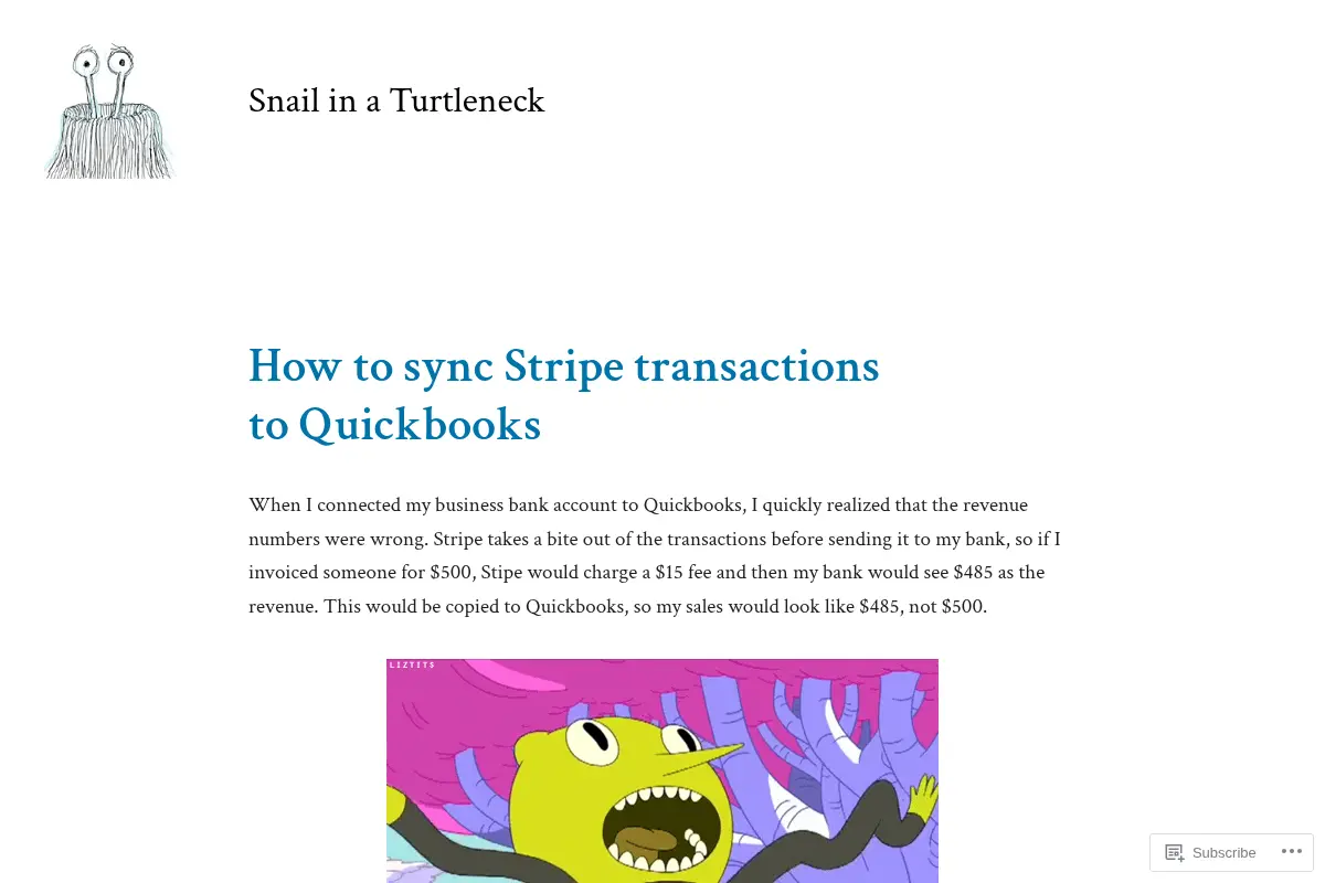 Kristina Chodorow's Blog – Snail in a Turtleneck