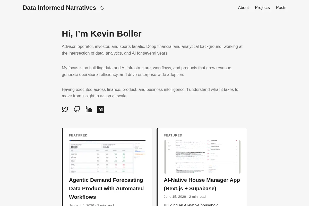 Data Informed Narratives