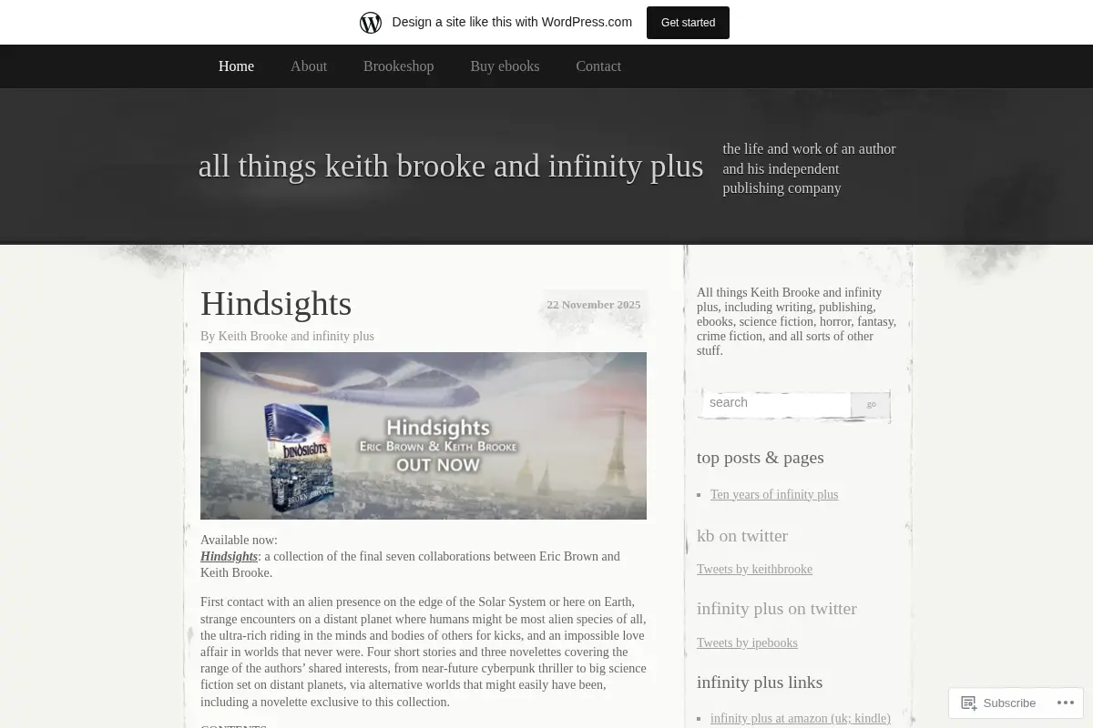 all things keith brooke and infinity plus