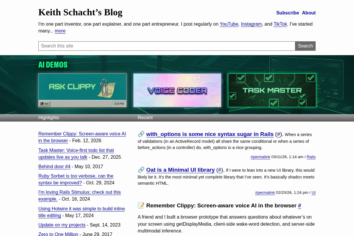 Keith Schacht’s Weblog