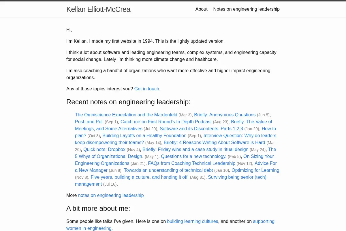 Kellan Elliott-McCrea | Hello, world.