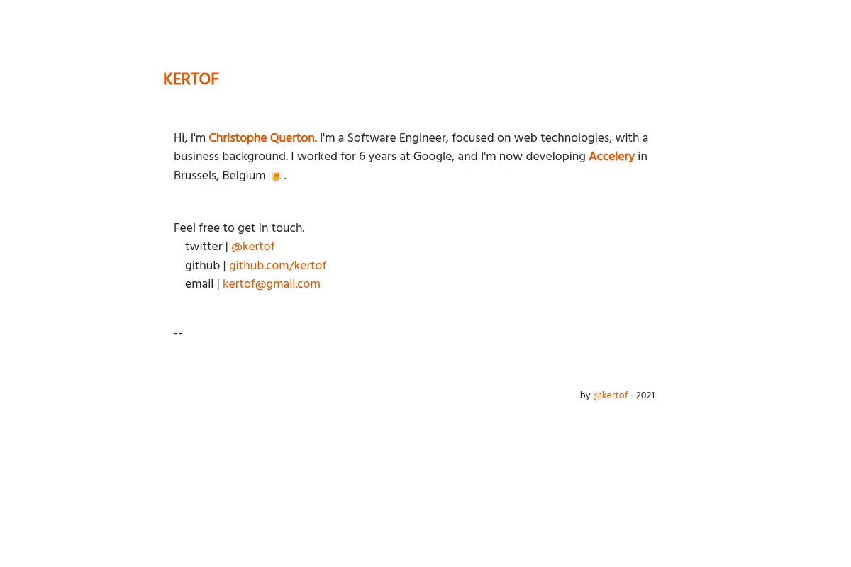 Christophe Querton | Kertof
