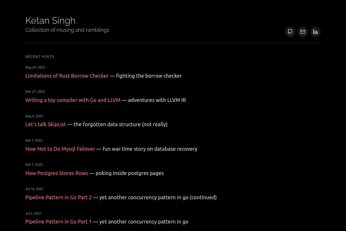 Ketan Singh - Collection of musing and ramblings