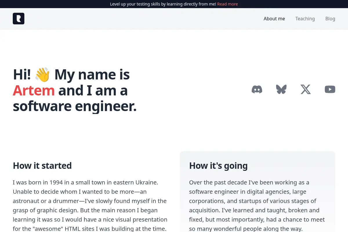 Artem Zakharchenko's Blog