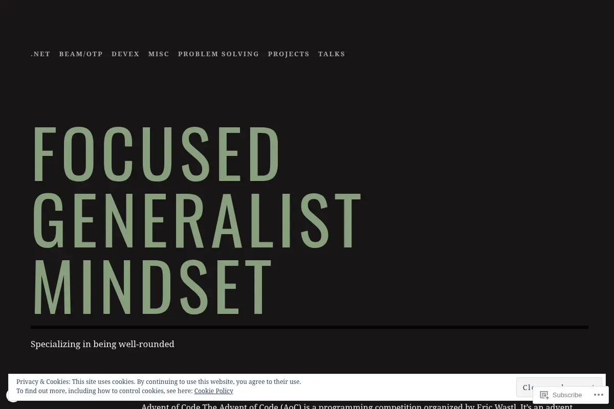 focused generalist mindset
